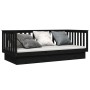 Solid black pine wood sofa bed 80x200 cm by vidaXL, Beds and slatted bases - Ref: Foro24-821563, Price: 152,99 €, Discount: %