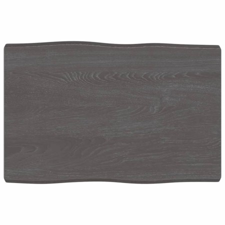 Treated wood table board with live edge, brown, 60x40x(2-4) cm. by vidaXL, Table tops - Ref: Foro24-363996, Price: 37,95 €, D...