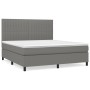 Cama box spring con colchón tela gris oscuro 180x200 cm de vidaXL, Camas y somieres - Ref: Foro24-3141954, Precio: 598,99 €, ...