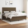 Cama box spring con colchón tela marrón oscuro 180x200 cm de vidaXL, Camas y somieres - Ref: Foro24-3141796, Precio: 614,63 €...