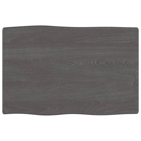 Tischplatte aus behandeltem Holz, braune Live-Kante, 60 x 40 x (2–6) cm von vidaXL, Tischplatten - Ref: Foro24-363997, Preis:...