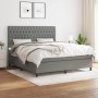 Cama box spring con colchón tela gris oscuro 180x200 cm de vidaXL, Camas y somieres - Ref: Foro24-3142034, Precio: 649,32 €, ...