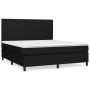 Box spring bed with black fabric mattress 160x200 cm by vidaXL, Beds and slatted bases - Ref: Foro24-3141627, Price: 595,39 €...