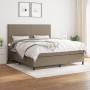 Cama box spring con colchón tela gris taupe 180x200 cm de vidaXL, Camas y somieres - Ref: Foro24-3141637, Precio: 635,69 €, D...