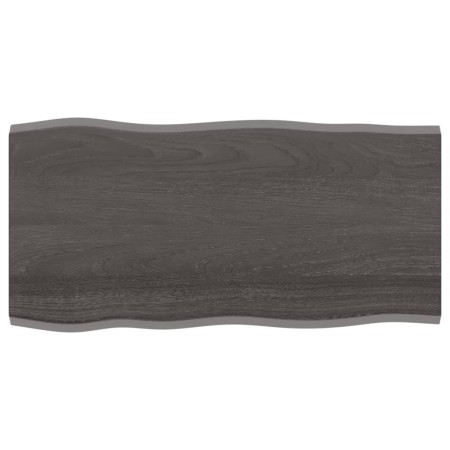 Treated oak wood table top brown live edge 100x50x2 cm by vidaXL, Table tops - Ref: Foro24-364016, Price: 41,62 €, Discount: %