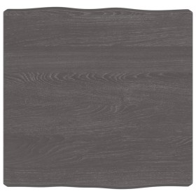 Treated wood table board with live edge, brown, 40x40x(2-6) cm. by vidaXL, Table tops - Ref: Foro24-363994, Price: 40,98 €, D...