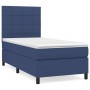 Box spring bed with blue fabric mattress 100x200 cm by vidaXL, Beds and slatted bases - Ref: Foro24-3141759, Price: 396,20 €,...