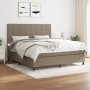 Box spring bed with taupe gray fabric mattress 180x200 cm by vidaXL, Beds and slatted bases - Ref: Foro24-3141797, Price: 635...