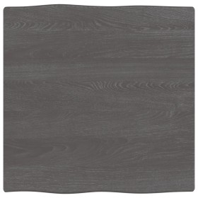 Treated oak wood table board with live brown edge, 60x60x2 cm. by vidaXL, Table tops - Ref: Foro24-364001, Price: 37,29 €, Di...