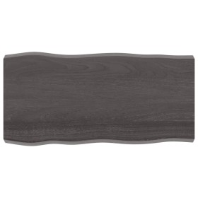 Treated wood table board with live edge, brown, 100x50x(2-6) cm by vidaXL, Table tops - Ref: Foro24-364018, Price: 128,93 €, ...