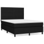 Cama box spring con colchón tela negro 140x200 cm de vidaXL, Camas y somieres - Ref: Foro24-3141859, Precio: 532,96 €, Descue...