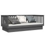 Gray solid pine wood sofa bed 80x200 cm by vidaXL, Beds and slatted bases - Ref: Foro24-821561, Price: 169,52 €, Discount: %