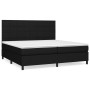 Box spring bed with black fabric mattress 200x200 cm by vidaXL, Beds and slatted bases - Ref: Foro24-3141803, Price: 727,06 €...