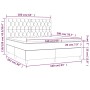 Box spring bed with taupe gray fabric mattress 160x200 cm by vidaXL, Beds and slatted bases - Ref: Foro24-3142029, Price: 629...