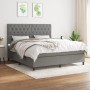 Box spring bed with dark gray fabric mattress 160x200 cm by vidaXL, Beds and slatted bases - Ref: Foro24-3142026, Price: 597,...