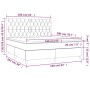 Cama box spring con colchón tela gris claro 160x200 cm de vidaXL, Camas y somieres - Ref: Foro24-3142025, Precio: 617,57 €, D...