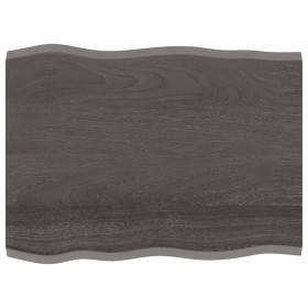 Tischplatte aus behandeltem Eichenholz, braune Live-Kante, 80 x 60 x 2 cm von vidaXL, Tischplatten - Ref: Foro24-364010, Prei...