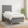 Cama box spring con colchón tela gris oscuro 80x200 cm de vidaXL, Camas y somieres - Ref: Foro24-3142130, Precio: 331,27 €, D...