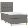 Cama box spring con colchón tela gris oscuro 80x200 cm de vidaXL, Camas y somieres - Ref: Foro24-3142530, Precio: 337,76 €, D...