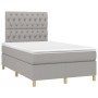 Cama box spring con colchón tela gris claro 120x200 cm de vidaXL, Camas y somieres - Ref: Foro24-3142561, Precio: 440,06 €, D...