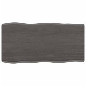 Treated oak wood table top brown live edge 80x40x2 cm by vidaXL, Table tops - Ref: Foro24-364004, Price: 48,99 €, Discount: %