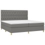 Cama box spring con colchón tela gris oscuro 200x200 cm de vidaXL, Camas y somieres - Ref: Foro24-3142602, Precio: 686,84 €, ...