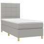 Cama box spring con colchón tela gris claro 90x200 cm de vidaXL, Camas y somieres - Ref: Foro24-3142305, Precio: 354,51 €, De...