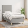 Box spring bed with light gray fabric mattress 90x200 cm by vidaXL, Beds and slatted bases - Ref: Foro24-3142145, Price: 326,...