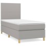 Box spring bed with light gray fabric mattress 90x200 cm by vidaXL, Beds and slatted bases - Ref: Foro24-3142145, Price: 326,...