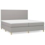 Cama box spring con colchón tela gris claro 200x200 cm de vidaXL, Camas y somieres - Ref: Foro24-3142201, Precio: 621,42 €, D...