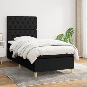 Box spring bed with black fabric mattress 80x200 cm by vidaXL, Beds and slatted bases - Ref: Foro24-3142531, Price: 308,93 €,...