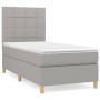 Box spring bed with light gray fabric mattress 100x200 cm by vidaXL, Beds and slatted bases - Ref: Foro24-3142313, Price: 346...