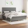 Box spring bed with dark gray fabric mattress 160x200 cm by vidaXL, Beds and slatted bases - Ref: Foro24-3142586, Price: 584,...