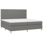 Cama box spring con colchón tela gris oscuro 200x200 cm de vidaXL, Camas y somieres - Ref: Foro24-3142202, Precio: 676,22 €, ...