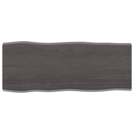 Tischplatte aus behandeltem Eichenholz, braune Live-Kante, 100 x 40 x 2 cm von vidaXL, Tischplatten - Ref: Foro24-364013, Pre...