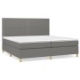 Cama box spring con colchón tela gris oscuro 200x200 cm de vidaXL, Camas y somieres - Ref: Foro24-3142282, Precio: 658,98 €, ...