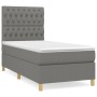 Cama box spring con colchón tela gris oscuro 100x200 cm de vidaXL, Camas y somieres - Ref: Foro24-3142554, Precio: 353,99 €, ...