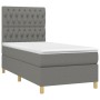 Cama box spring con colchón tela gris oscuro 100x200 cm de vidaXL, Camas y somieres - Ref: Foro24-3142554, Precio: 353,99 €, ...