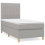 Box spring bed with light gray fabric mattress 90x200 cm by vidaXL, Beds and slatted bases - Ref: Foro24-3142465, Price: 326,...