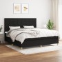 Box spring bed with black fabric mattress 200x200 cm by vidaXL, Beds and slatted bases - Ref: Foro24-3142363, Price: 696,19 €...