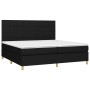 Box spring bed with black fabric mattress 200x200 cm by vidaXL, Beds and slatted bases - Ref: Foro24-3142363, Price: 696,19 €...