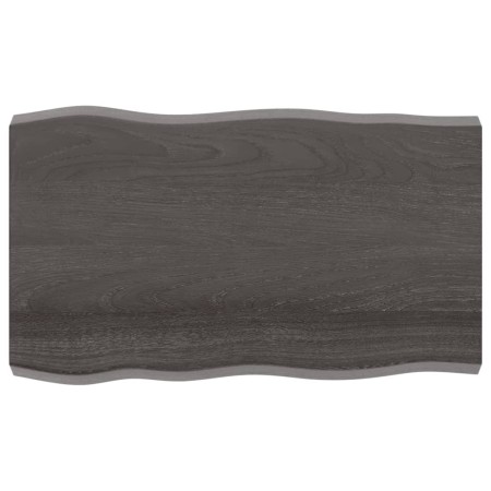 Treated wood table top brown live edge 100x60x(2-6) cm by vidaXL, Table tops - Ref: Foro24-364021, Price: 72,99 €, Discount: %