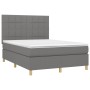 Box spring bed with dark gray fabric mattress 140x200 cm by vidaXL, Beds and slatted bases - Ref: Foro24-3142338, Price: 492,...