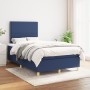 Box spring bed with blue fabric mattress 120x200 cm by vidaXL, Beds and slatted bases - Ref: Foro24-3142247, Price: 433,85 €,...