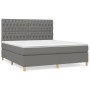 Cama box spring con colchón tela gris oscuro 180x200 cm de vidaXL, Camas y somieres - Ref: Foro24-3142594, Precio: 674,65 €, ...