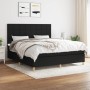 Box spring bed with black fabric mattress 160x200 cm by vidaXL, Beds and slatted bases - Ref: Foro24-3142347, Price: 572,29 €...