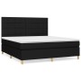 Box spring bed with black fabric mattress 160x200 cm by vidaXL, Beds and slatted bases - Ref: Foro24-3142347, Price: 572,29 €...