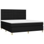 Cama box spring con colchón tela negro 160x200 cm de vidaXL, Camas y somieres - Ref: Foro24-3142347, Precio: 576,47 €, Descue...