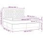 Box spring bed with taupe gray fabric mattress 180x200 cm by vidaXL, Beds and slatted bases - Ref: Foro24-3142037, Price: 673...