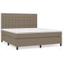 Cama box spring con colchón tela gris taupe 180x200 cm de vidaXL, Camas y somieres - Ref: Foro24-3142117, Precio: 648,64 €, D...